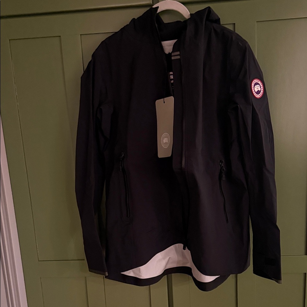 Canada Goose Kenora Black Hooded Rain Jacket